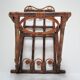 peacock rattan shelf and bamboo vintage plant holder