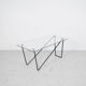 Table basse verre et acier années 50' forme libre