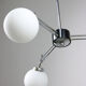 Lustre italien à 3 bras chromé et opaline
