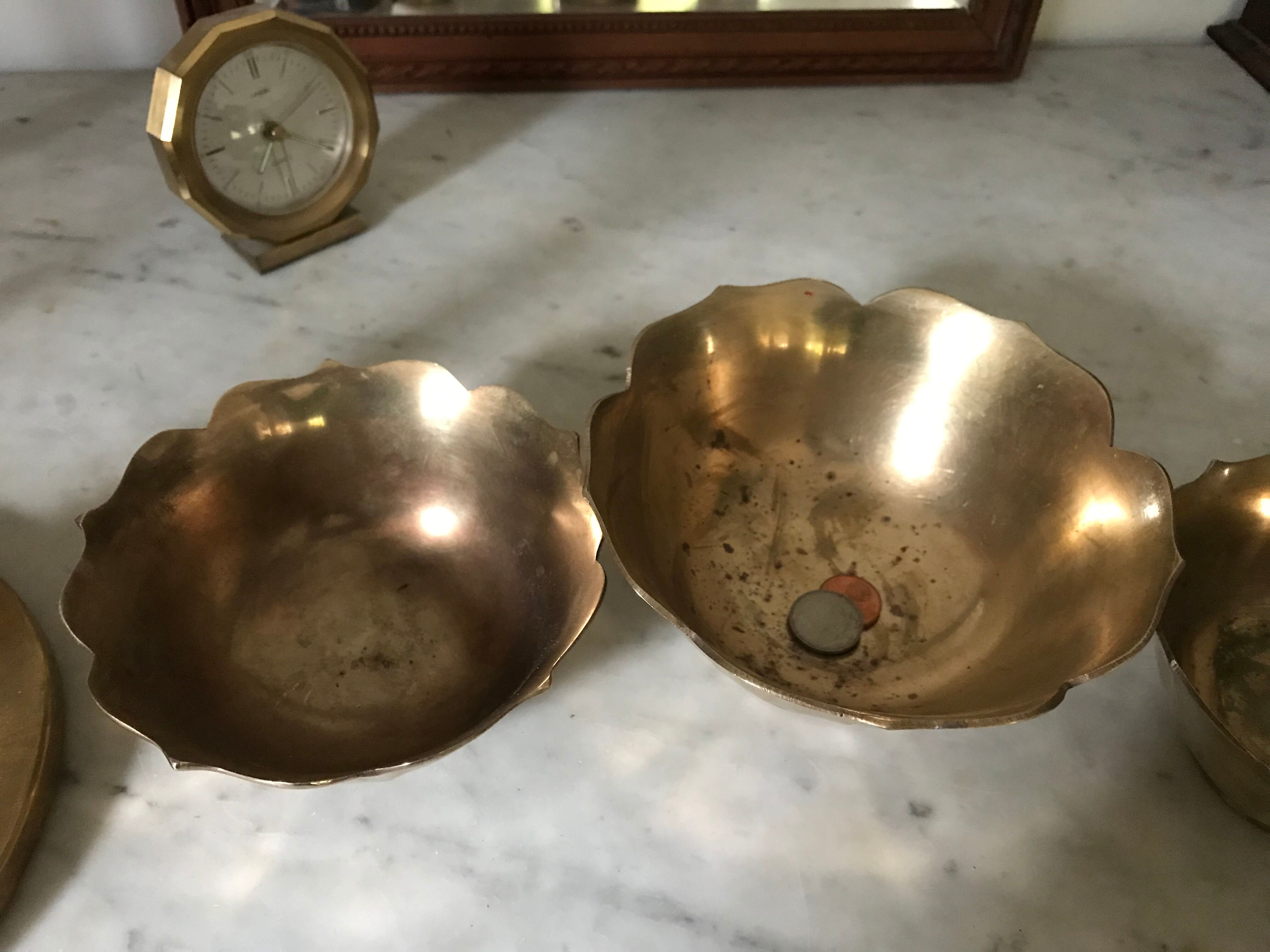 Vide-poches vintage en laiton