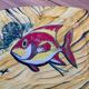 Large Wall Plate signed Vintage Vallauris – Bark & Fish Decor – 38