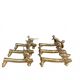 Lot de 6 porte-couteaux vintage en métal argenté – Décor animaux sur b
