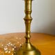 Old brass torch candle holder
