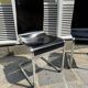 "Klass" designer chairs - wenge wood and chrome legs