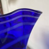 vase mouchoir bleu cobalt