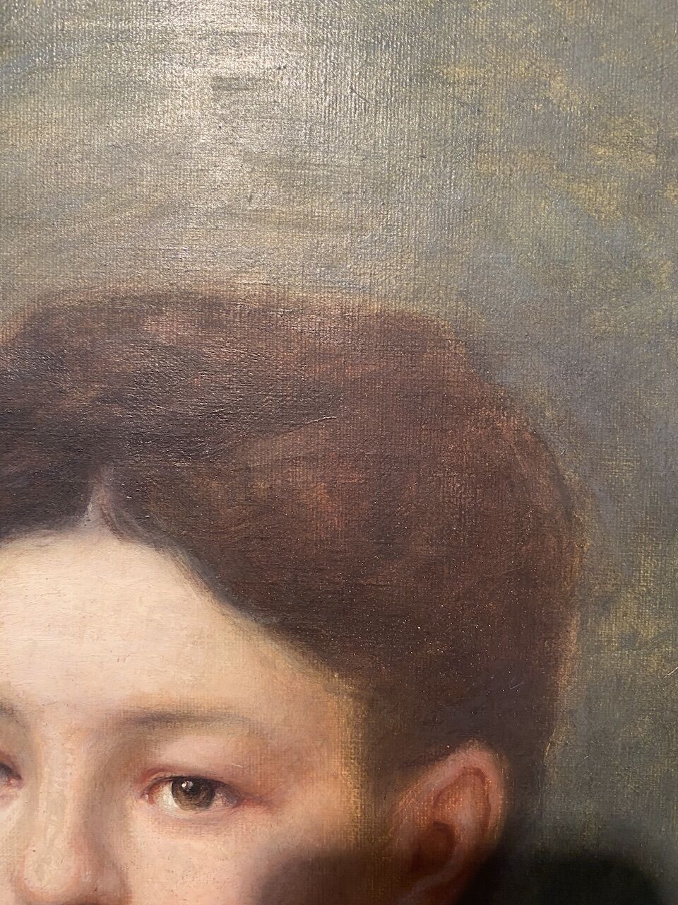 Portrait of a young woman, signed H Mouthier (1880-1975) and dated 1907