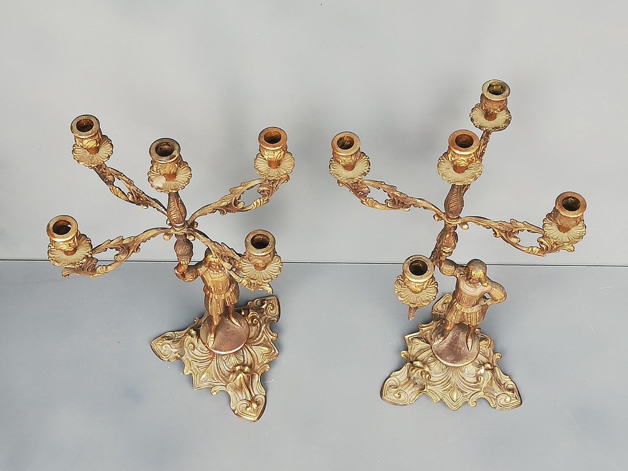 Pair of old candlesticks