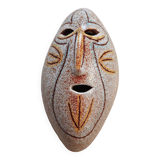 Mayan ceramic wall mask from Accolay, art brut, 1960s