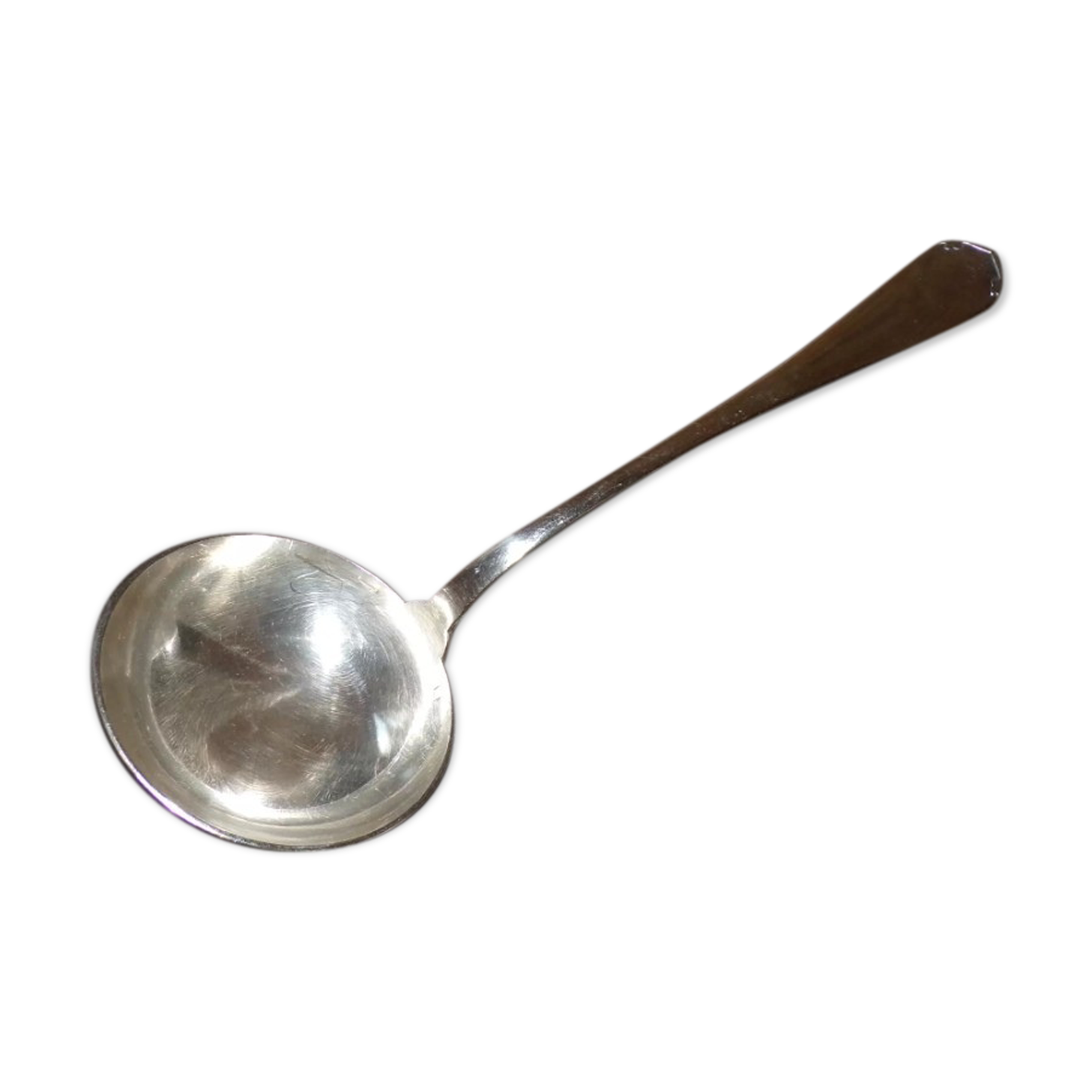 Christofle punched silver metal ladle