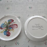 Set of 2 deco plates signed Zao Wou Ki