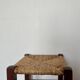 Vintage straw wood stool