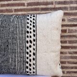 Housse de coussin rectangulaire berbère Zanfi - Fait main - 100 % laine