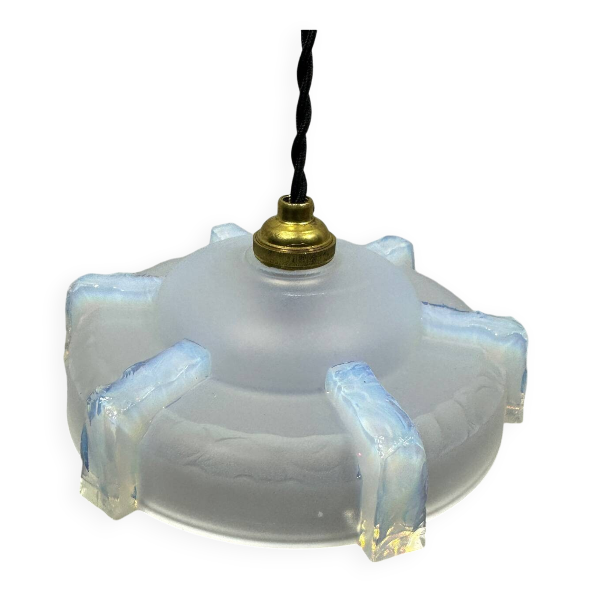 Milky white glass chandelier