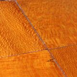 Modernist wood & steel coffee table France 1950s