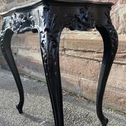 Middle table living room console 1900 neo louis xv in blackened wood napoleon iii
