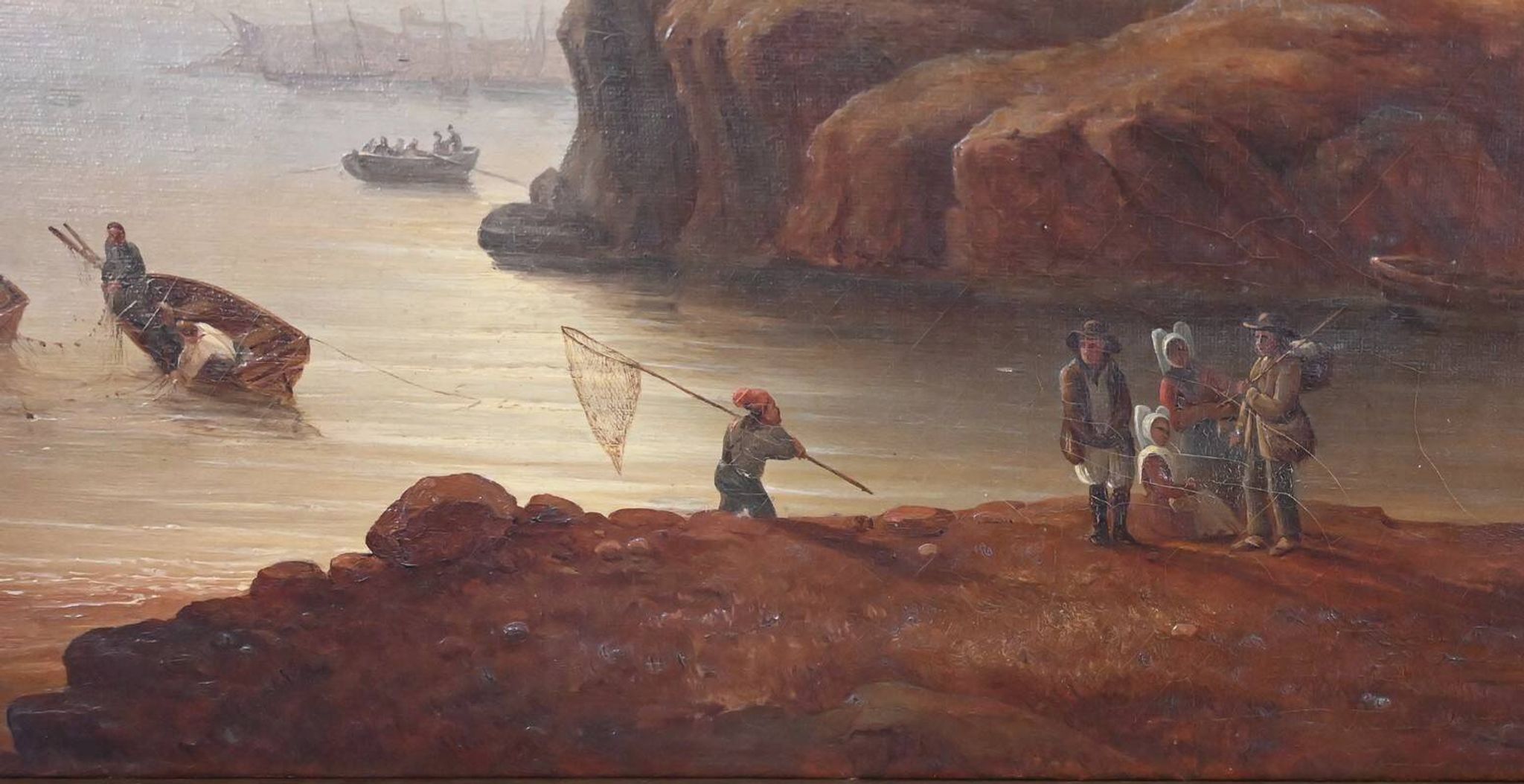 "Tableau 'Light on the Port', French school of the 19th century"