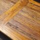 Rustic brutalist coffee table in solid reclaimed wood 195 x 90 cm