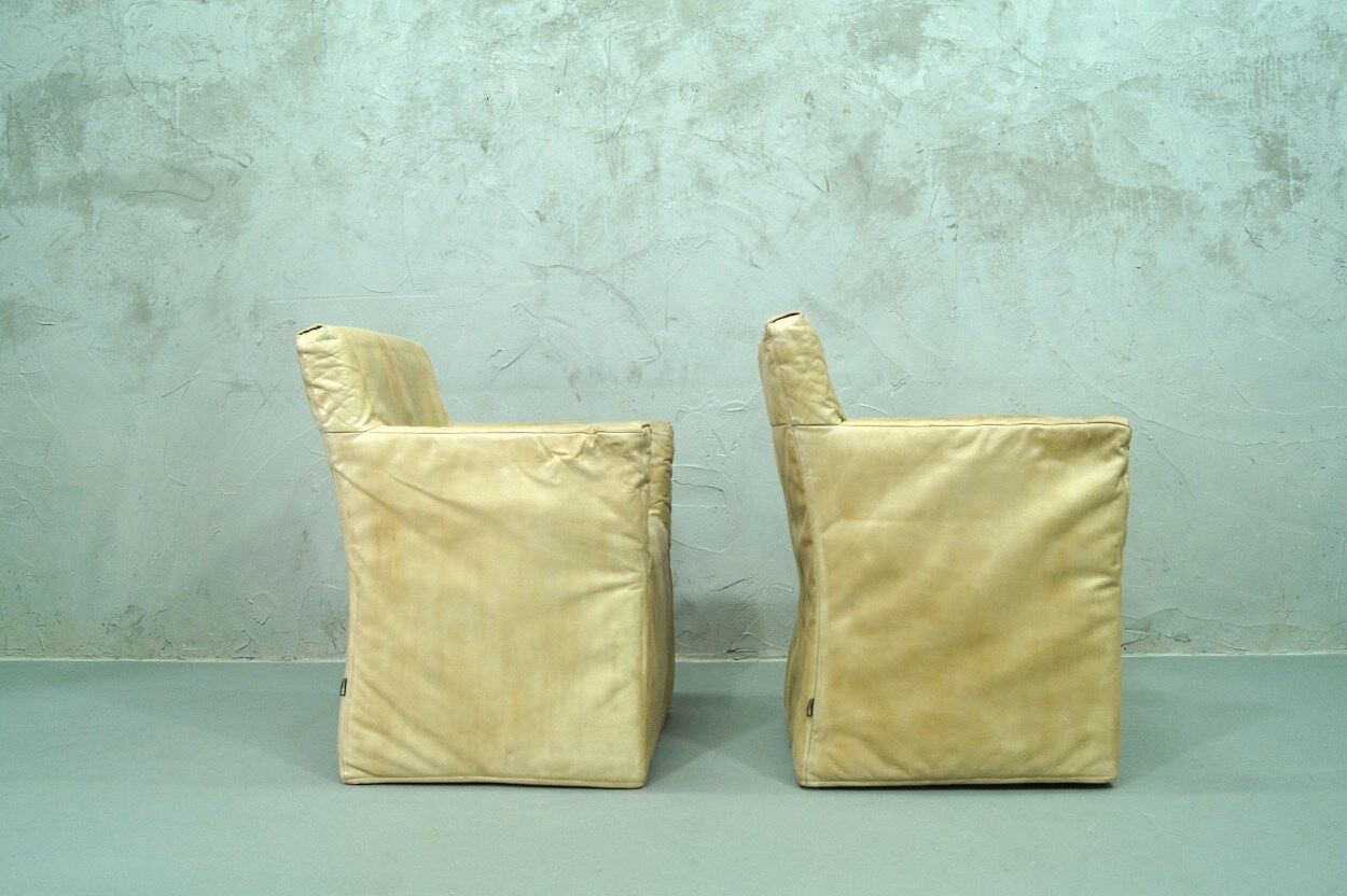 A pair of brutalist armchairs by Gerard van den Berg for Montis, 1970s