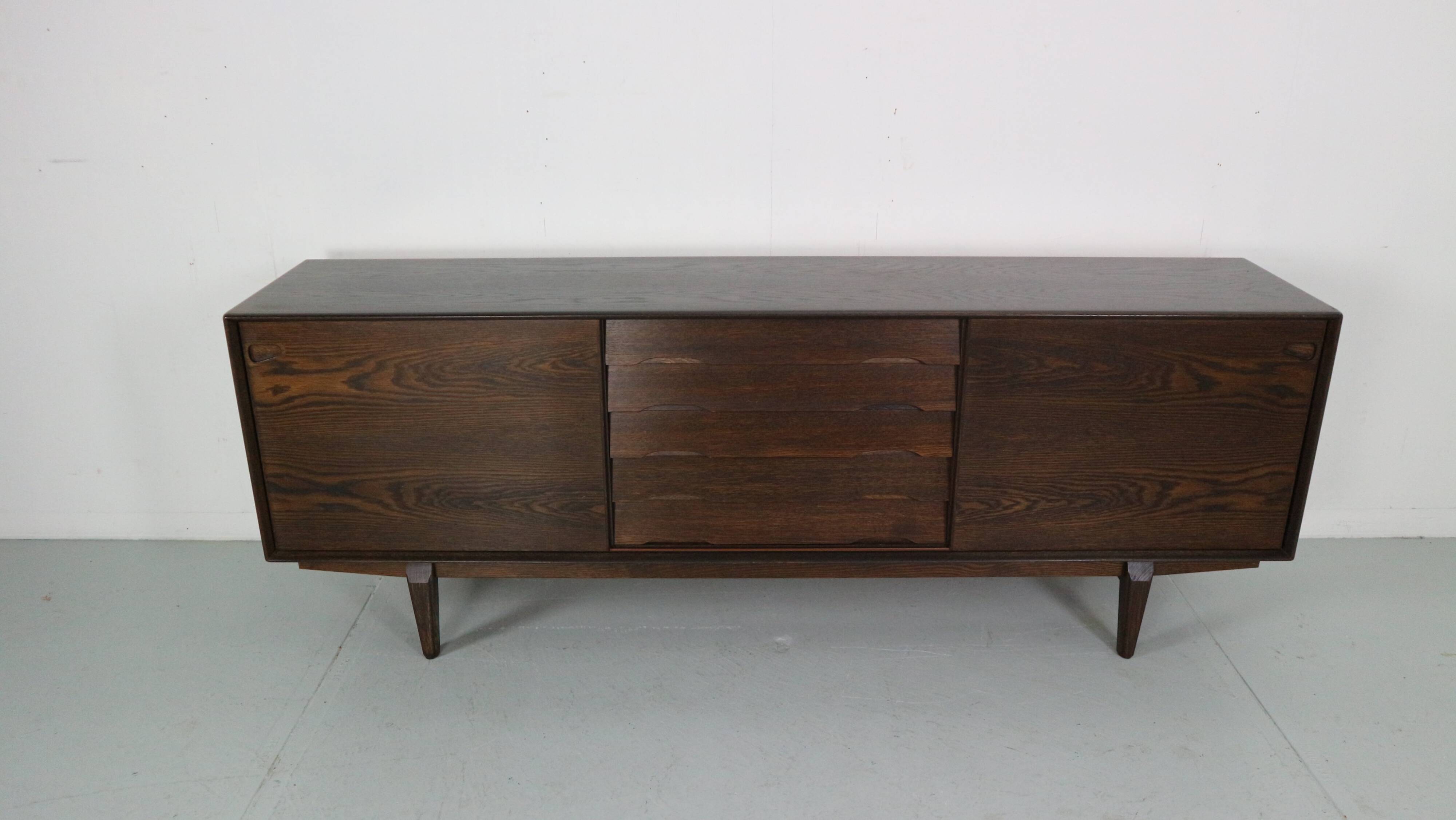 Skovby Møbelfabrik Darkened Oak Sideboard "Model 65", 1960 Denmark