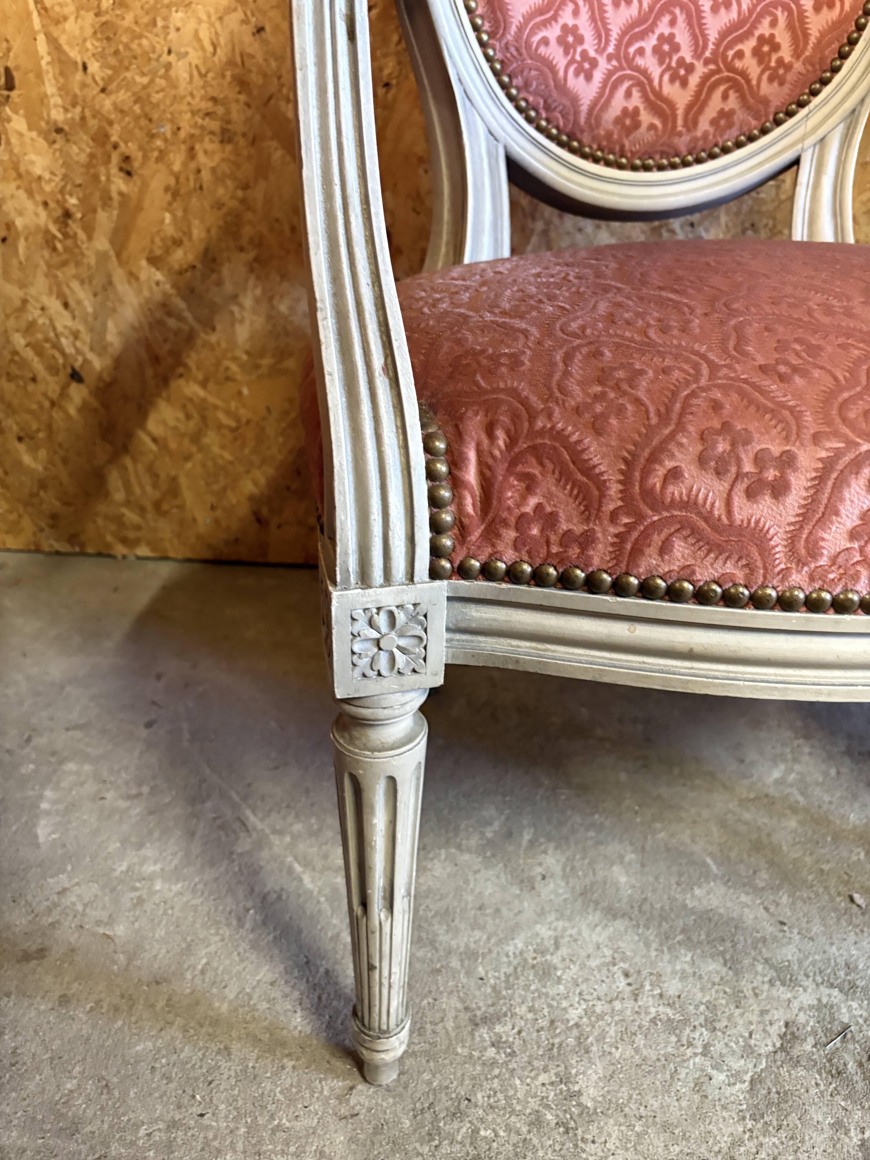 Pair of medallion armchairs