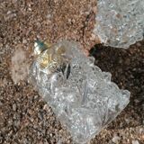Set of 5 vintage molded glass globe suspensions