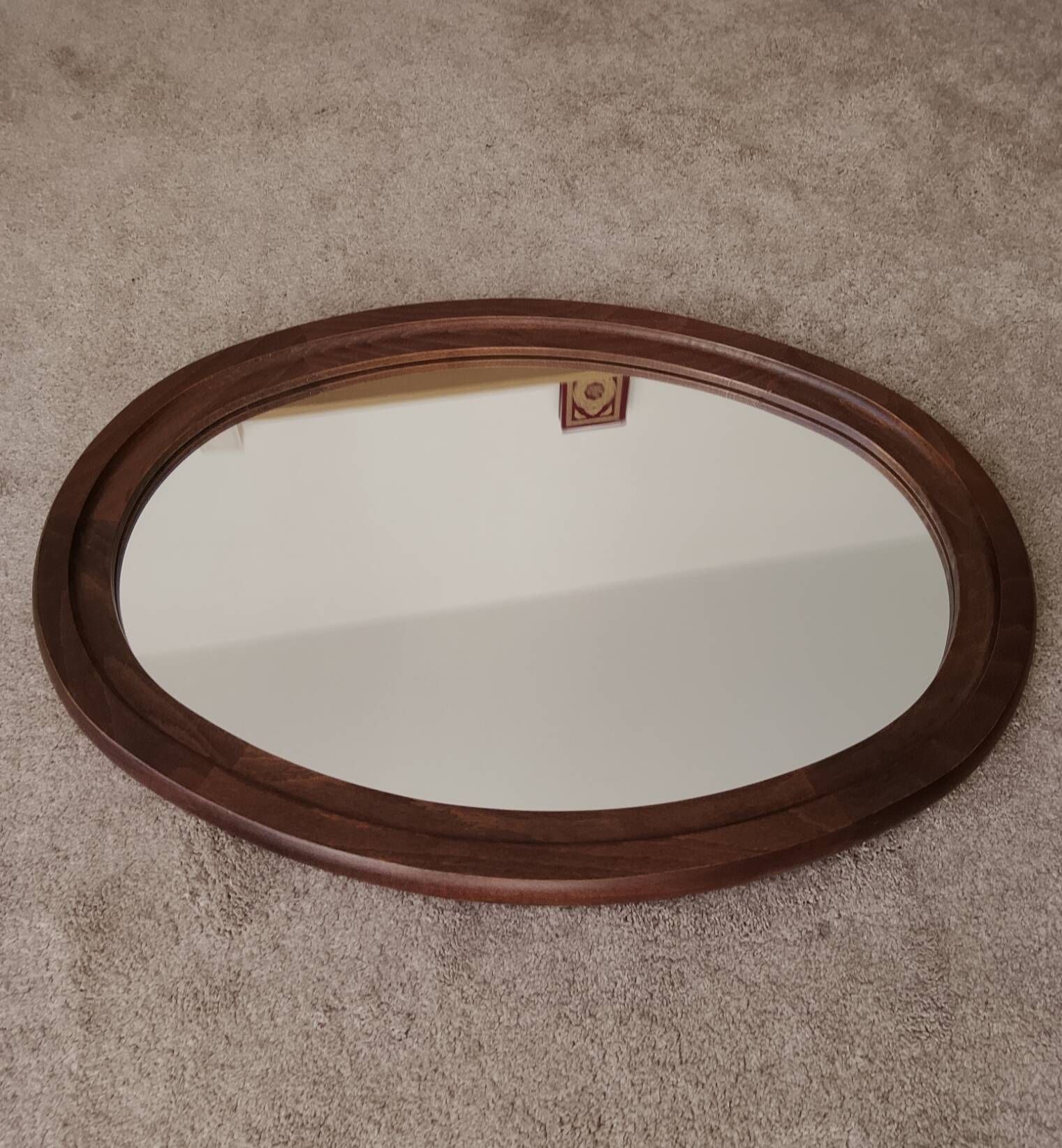 Miroir ovale vintage de style scandinave années 80/90