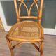 Bamboo and leather chair - 1960s - vintage - mid-century