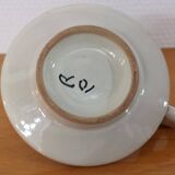 Vintage earthenware candle holder signed RP Vallauris