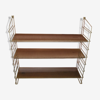 Vintage Tomado perforated metal shelf