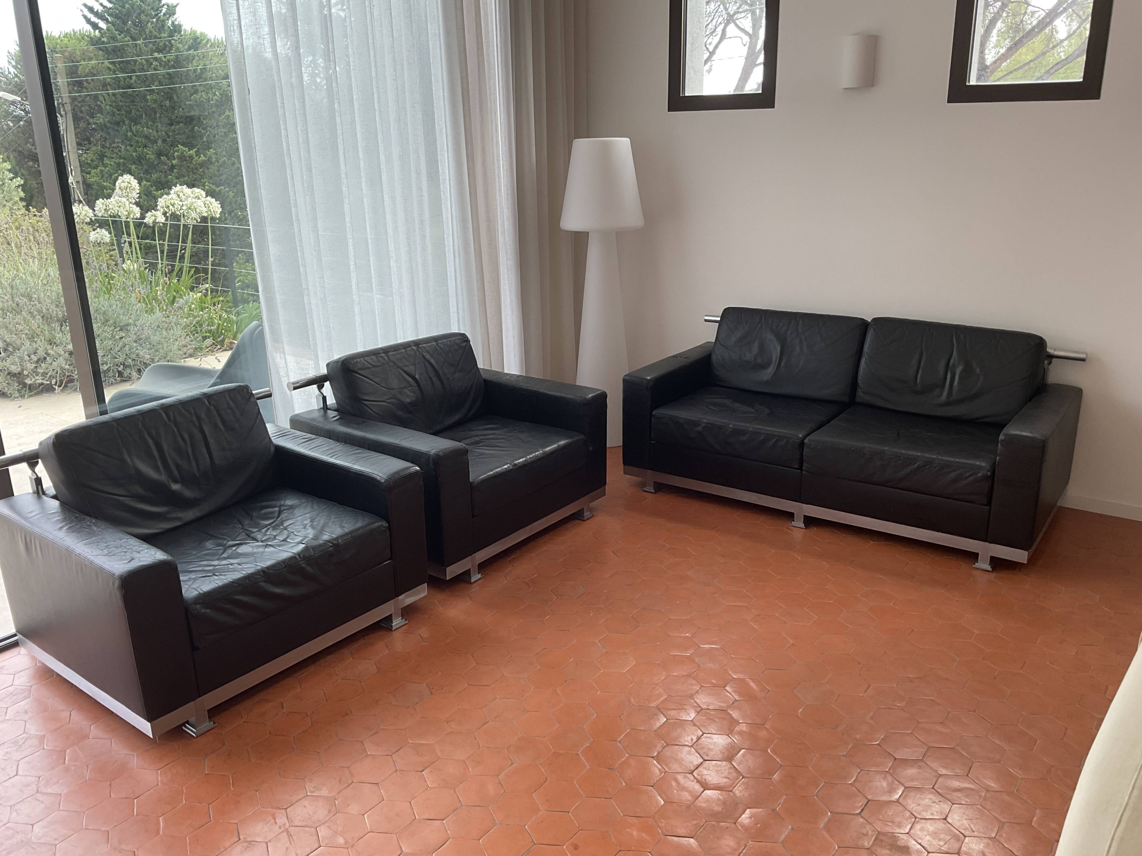 Canapé 2 places et 2 fauteuils de Ricardo Boffil
