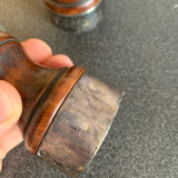 Duo pepper and salt shaker palace silver wood peugeot