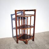 Rattan corner shelf