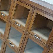 Vintage Large German Beech Haberdashery Shop Cabinet / Vitrine, 1950s