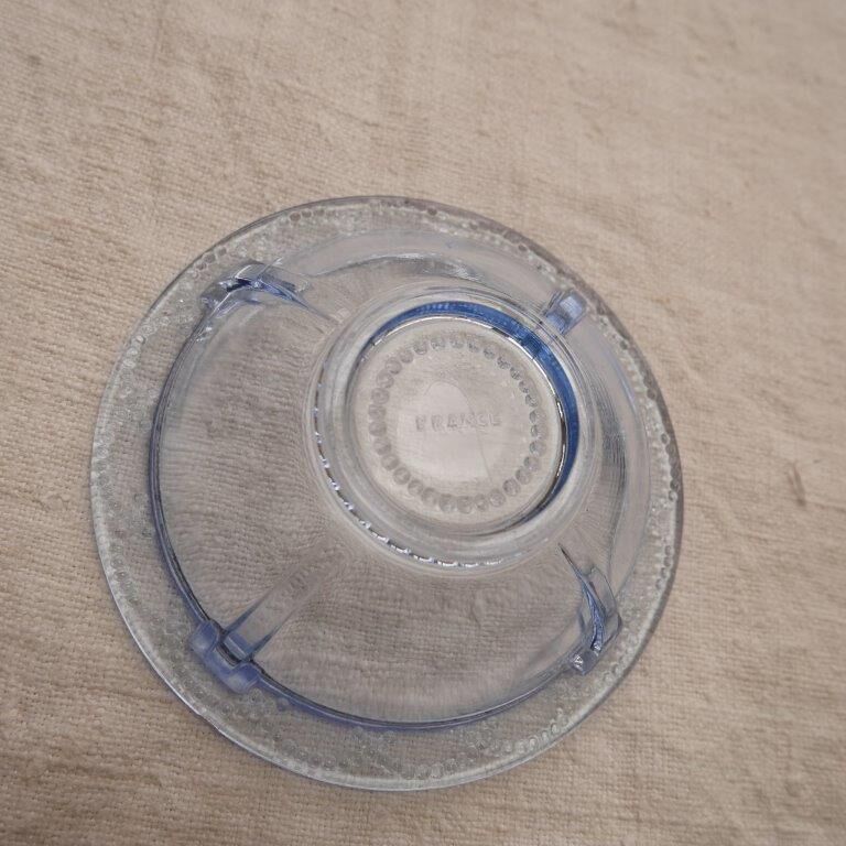 Set of 6 blue glass ramekins