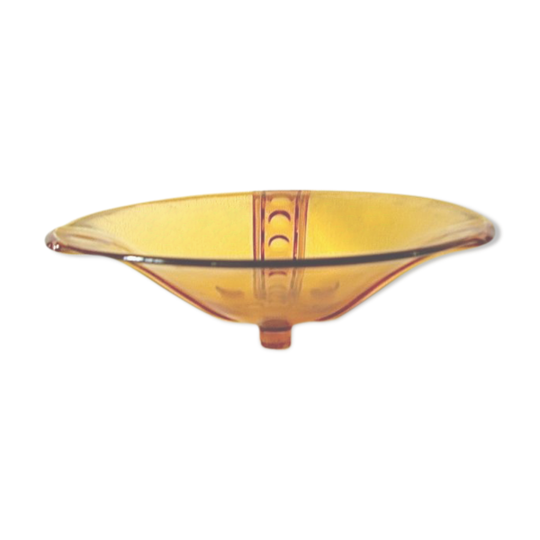 Plat de service ou compotier couleur ambre