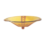 Large serving dish or amber-coloured compotier