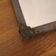 Art deco mirror brass patina 26x26cm