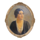 Oil portrait on canvas carved wooden frame