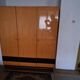 Armoire vintage 3 portes en bois marron et noir – Cardo, style Mid‑Century (1960s)