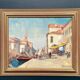 Swedish Oil on  panel - "Venice II" by Knut Norman - Vintage- 51 × 43 cm
