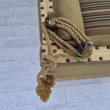 1960s, Danish velour 2 seater drop arm sofa, wool, original condition.
