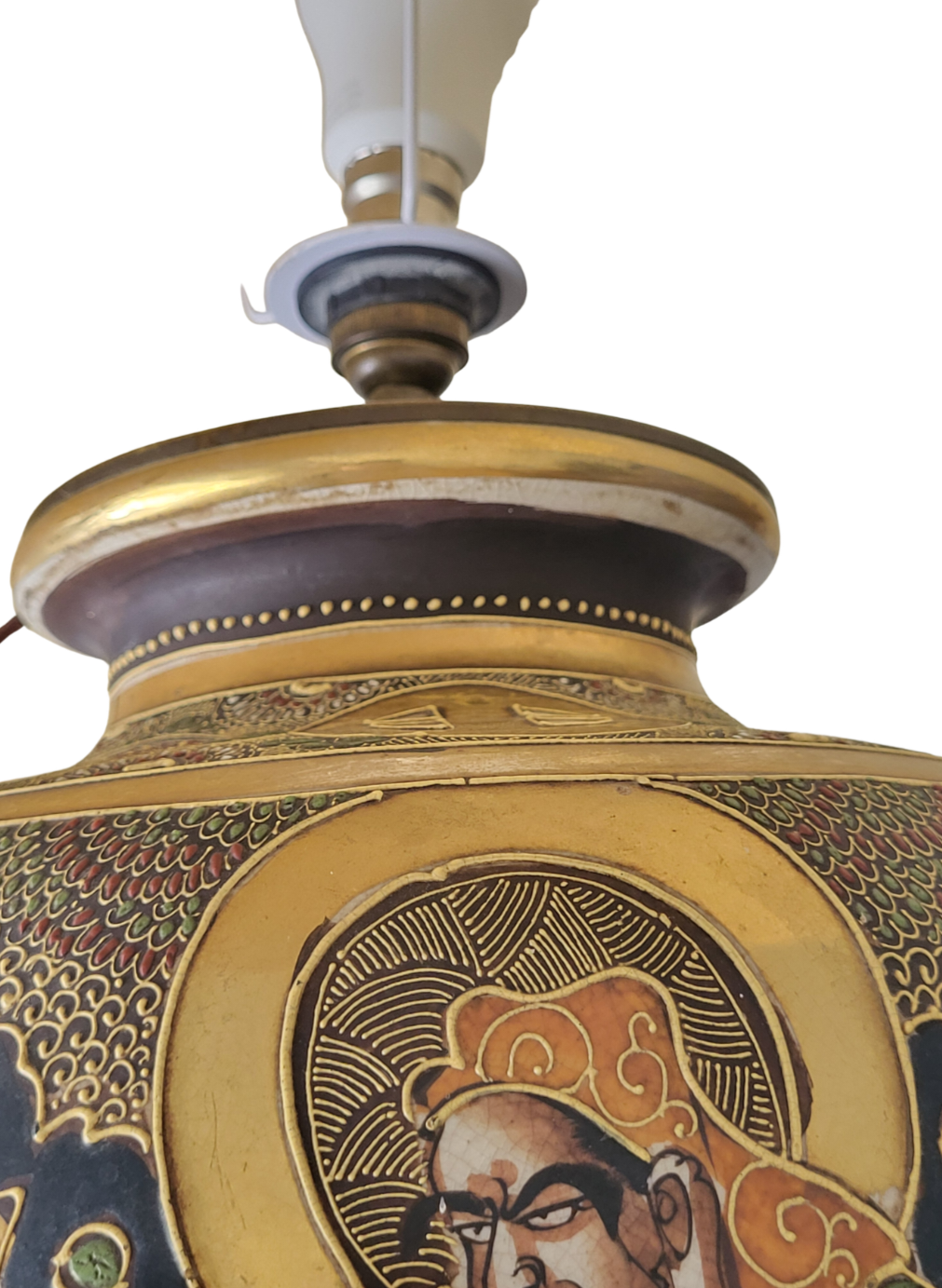 Handmade Asian style lamp in ceramic