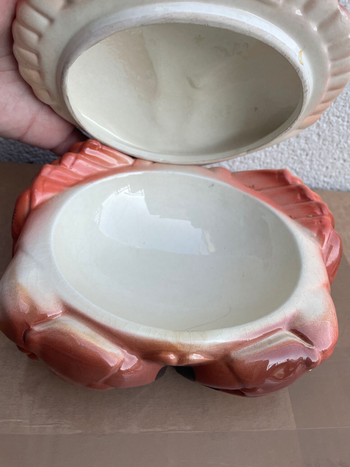 Crab box signed Michel Caugant