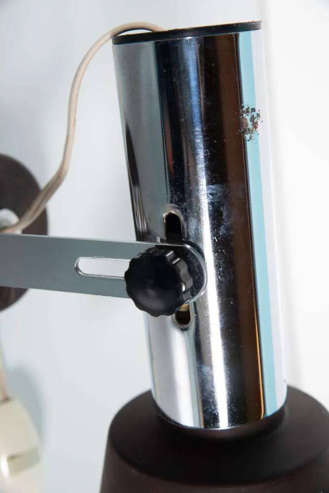 Vintage 1960s design wall/ceiling light, space age chrome.