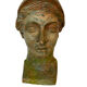 patinated hollow plaster sculpture "Bust of a goddess" XX century