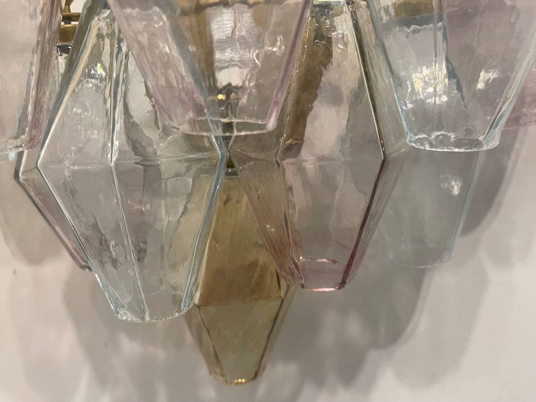 Murano Glass Polygon Sconces Set of 2