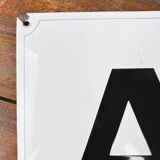 Curved enamelled plate "Letter A"