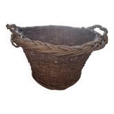 Panier osier rotin avec 2 anses