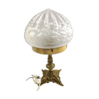 Lampe de chevet vintage en bronze