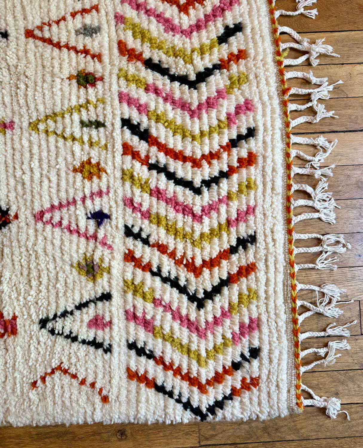 100% wool Berber rug Beni Ouarain 153 x 244